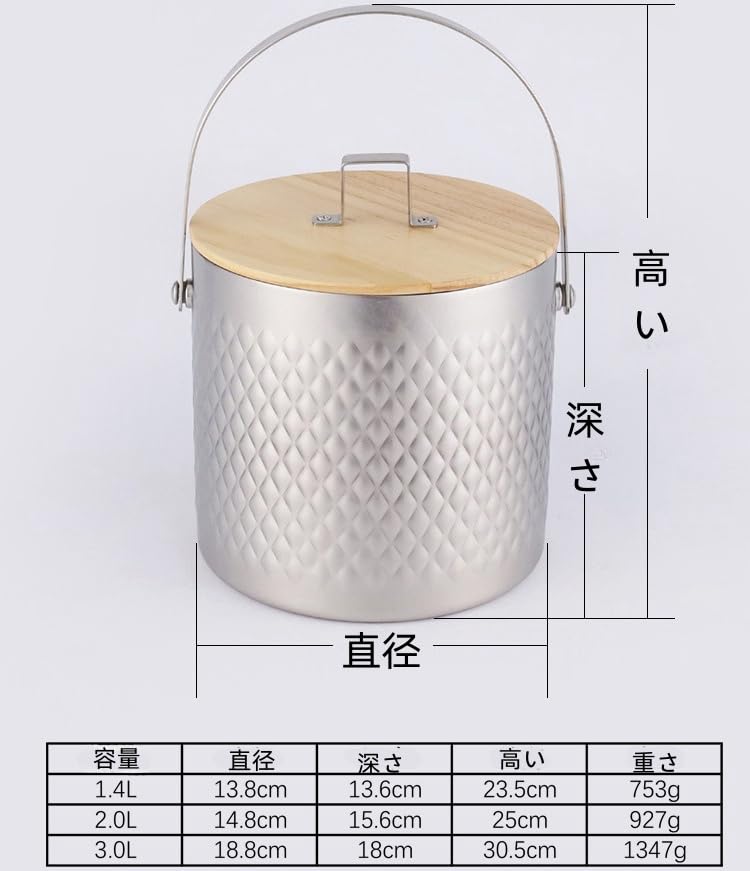 Amazon｜Gaoczwl アイスペール 溶けない 蓋付き ステンレス アイス